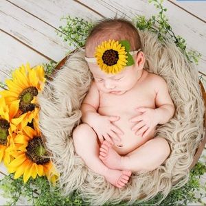 Sunflower Headband, Baby Headband, Flower Headband